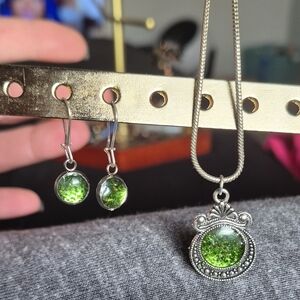 Elegant Green Jewelry Set